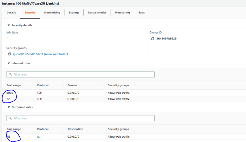 Install Jenkins on AWS EC2 Instance using Terraform! 10 ec2 security group